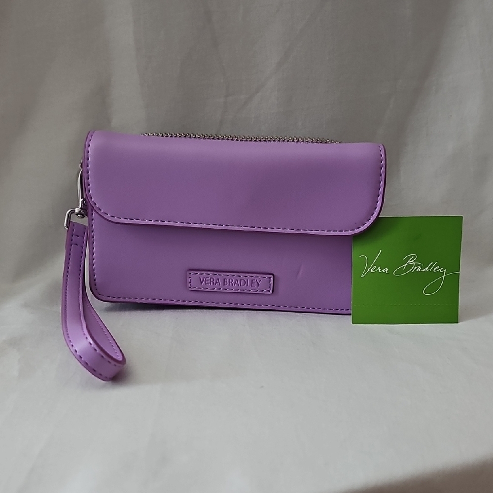 Vera Bradley Lilac Smartphone Wristlet with Flap Closure